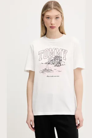 Tommy Hilfiger T-shirt bawełniany damski kolor DW0DW21343
