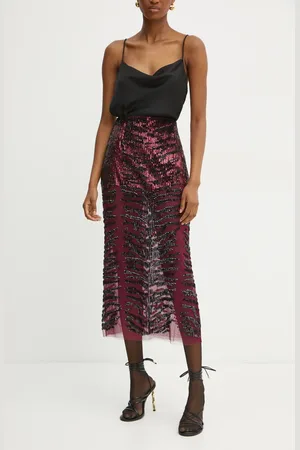 Pinko Spódnica kolor midi prosta 103850 A201