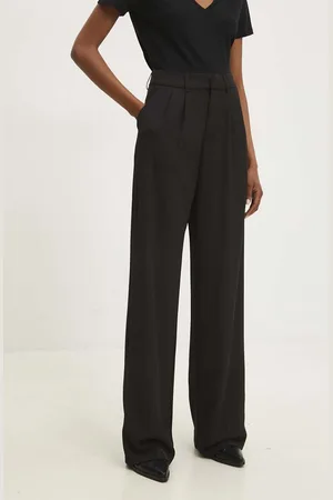 ANSWEAR Lab spodnie damskie kolor proste high waist