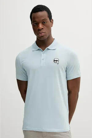 Karl Lagerfeld Polo bawełniane męski kolor gładki 552224.745710