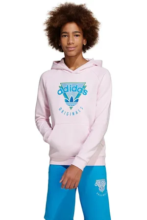 adidas Bluza dziecięca kolor z kapturem z aplikacją JC5864