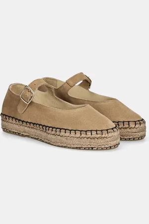 ANSWEAR Lab espadryle zamszowe kolor na platformie