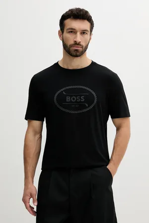 HUGO BOSS T-shirt bawełniany męski kolor z nadrukiem 50537825