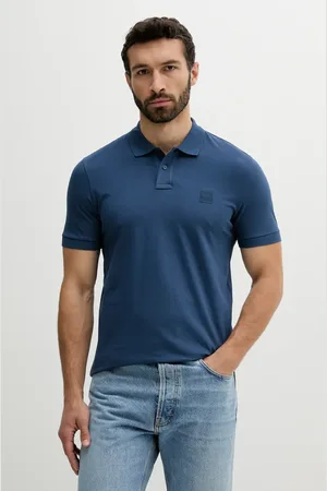 HUGO BOSS Polo męski kolor fioletowy gładki 50507803