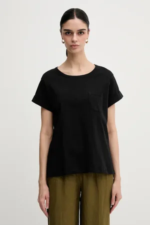 Sisley T-shirt bawełniany damski kolor