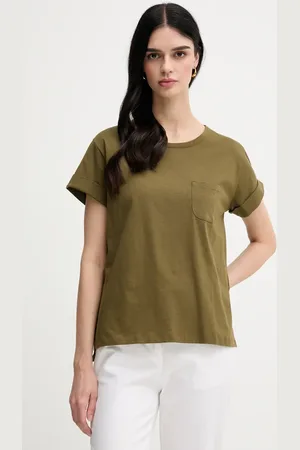 Sisley T-shirt bawełniany damski kolor