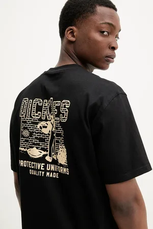 Dickies T-shirt bawełniany męski kolor z nadrukiem DK0A4Z8RBLK1