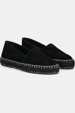 ANSWEAR Lab espadryle zamszowe kolor na platformie