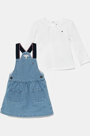 Tommy Hilfiger Sukienka jeansowa dziecięca kolor mini rozkloszowana KN0KN01977
