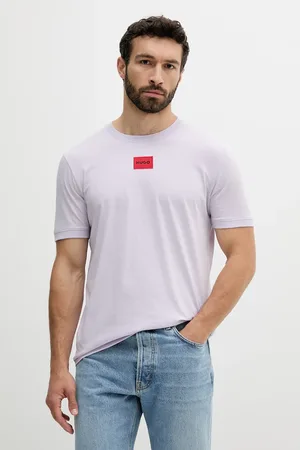 HUGO BOSS T-shirt bawełniany męski kolor z aplikacją 50447978