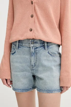 G-Star Szorty jeansowe damskie kolor gładkie medium waist D26272-D936