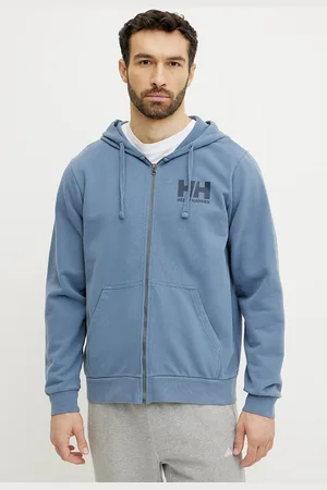 Helly Hansen Bluza bawełniana HH LOGO męska kolor z kapturem z nadrukiem 30393