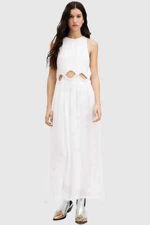AllSaints Sukienka MABEL DRESS kolor maxi rozkloszowana WD585Z