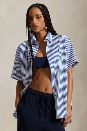 Ralph Lauren Koszula bawełniana damska kolor relaxed z kołnierzykiem klasycznym 211968224
