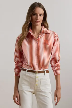 Ralph Lauren Koszula bawełniana damska kolor relaxed z kołnierzykiem klasycznym 200957334