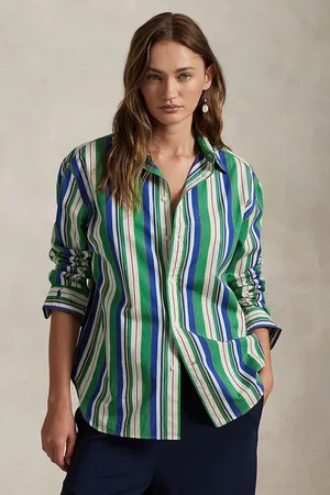 Ralph Lauren Koszula bawełniana damska kolor relaxed z kołnierzykiem klasycznym 211968218