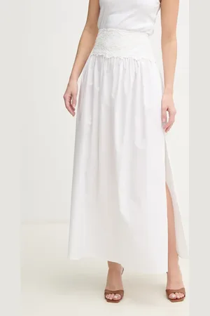 ERMANNO SCERVINO Spódnica bawełniana kolor maxi prosta D464O605OVZ