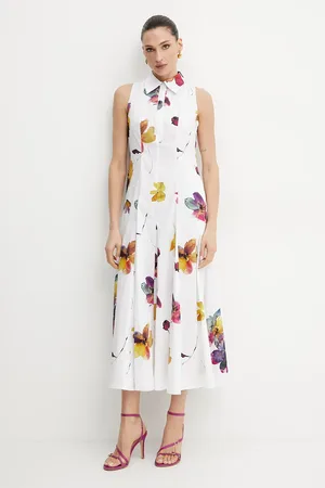 Max&Co. Sukienka bawełniana kolor maxi rozkloszowana 2516221014200