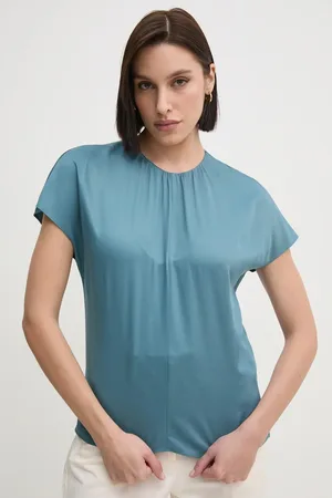 Calvin Klein Bluzka damska kolor zielony gładka K20K207839