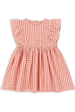 Konges Sløjd Sukienka bawełniana dziecięca KIM FRILL DRESS GOTS kolor mini rozkloszowana KS102305