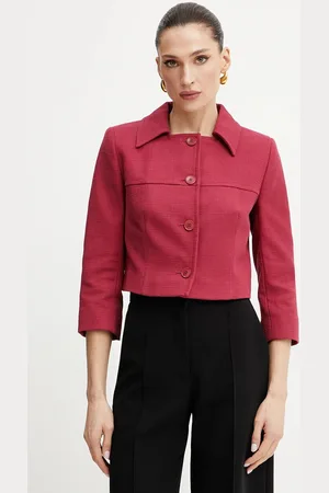 Max Mara Marynarka bawełniana kolor jednorzędowa gładka 2515041016600