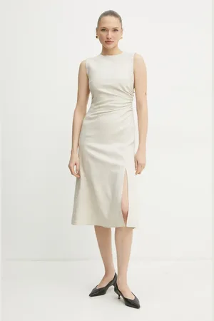 HUGO BOSS Sukienka kolor midi rozkloszowana 50537879