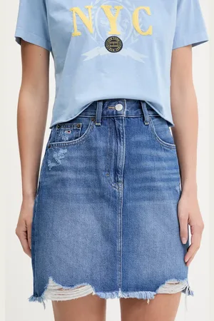 Tommy Hilfiger Spódnica jeansowa kolor mini prosta DW0DW20135