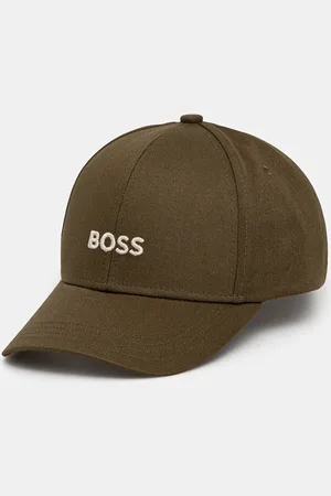 HUGO BOSS Czapka z daszkiem bawełniana kolor z aplikacją 50495121