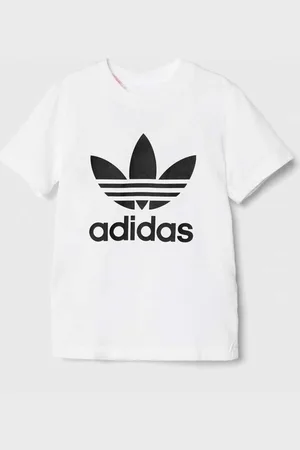 adidas T-shirt bawełniany niemowlęcy TREFOIL TEE kolor z nadrukiem JE0520