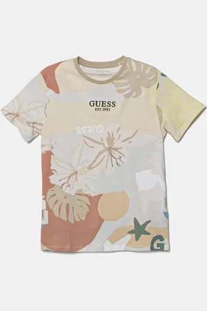 Guess T-shirt bawełniany dziecięcy kolor wzorzysty L5GI15 K8HM4