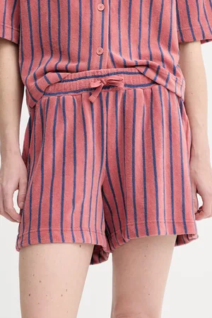 Marc O’ Polo Szorty bawełniane damskie kolor wzorzyste high waist 5000006522