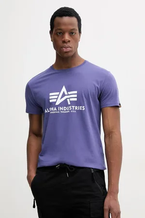 Alpha Industries T-shirt bawełniany Basic T-Shirt męski kolor z nadrukiem 100501