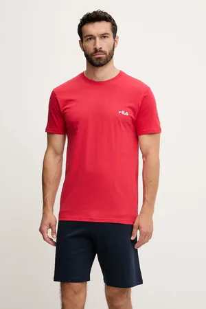 Fila Piżama bawełniana kolor gładka FPS1194