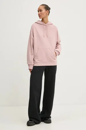HUGO BOSS Bluza bawełniana damska kolor z kapturem z aplikacją 50522423