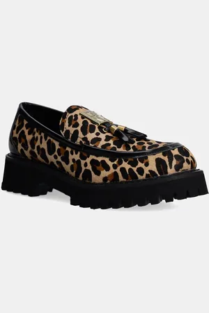 DKNY Mokasyny skórzane Gillian damskie kolor na platformie K3447567