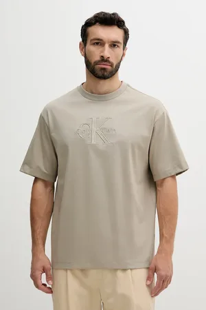 Calvin Klein T-shirt bawełniany męski kolor z aplikacją LV04RB295G