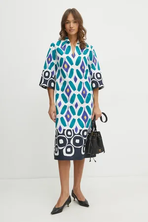 LUISA SPAGNOLI Sukienka kolor midi prosta 542073