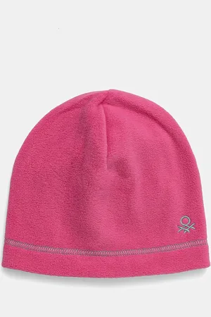 Benetton Czapka dziecięca kolor z cienkiej dzianiny 6U87CA01P