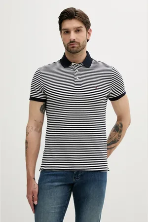 Tommy Hilfiger Polo męski kolor niebieski wzorzysty MW0MW17771