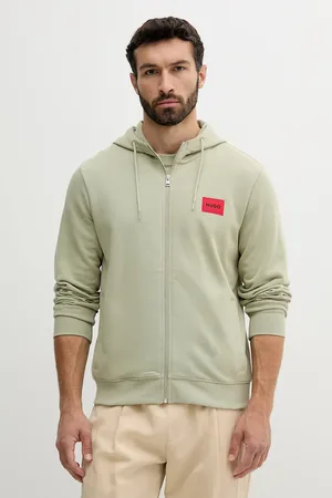 HUGO BOSS Bluza bawełniana męska kolor z kapturem melanżowa 50447972