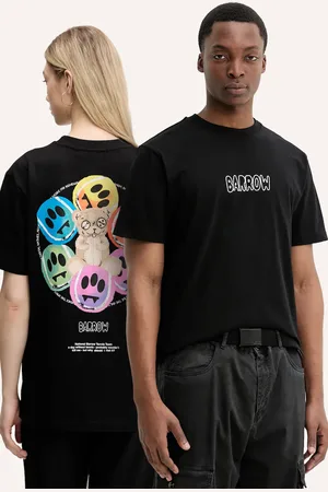 BARROW T-shirt bawełniany kolor z nadrukiem S5BWUATH053