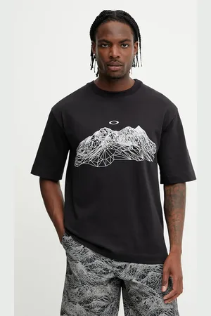 Oakley T-shirt bawełniany WIRED męski kolor z nadrukiem FOA406858