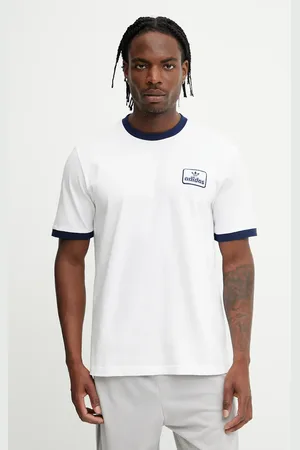 adidas T-shirt bawełniany Contrast Tee męski kolor z aplikacją JC8384