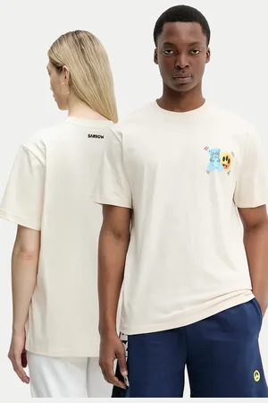 BARROW T-shirt bawełniany kolor z nadrukiem S5BWUATH058