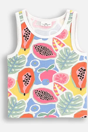 COCCODRILLO T-shirt dziecięcy kolor TROPICAL STORY GIRL JUNIOR