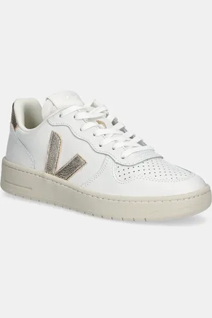 Veja Sneakersy skórzane VI0220737A V-10 LEATHER damskie kolor VI0220737A