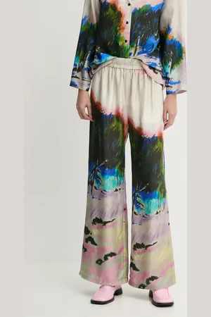 Munthe Spodnie ARUM damskie kolor szerokie high waist 244140524418