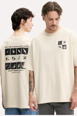 Kaotiko T-shirt bawełniany kolor z nadrukiem AQ066-01-G002