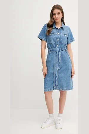 Tommy Hilfiger Sukienka jeansowa kolor mini prosta WW0WW44380