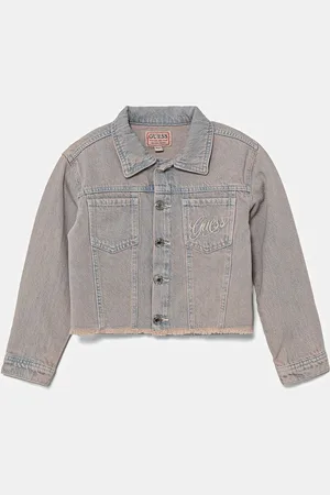 Guess Kurtka jeansowa dziecięca kolor J5GL00 D5NI0